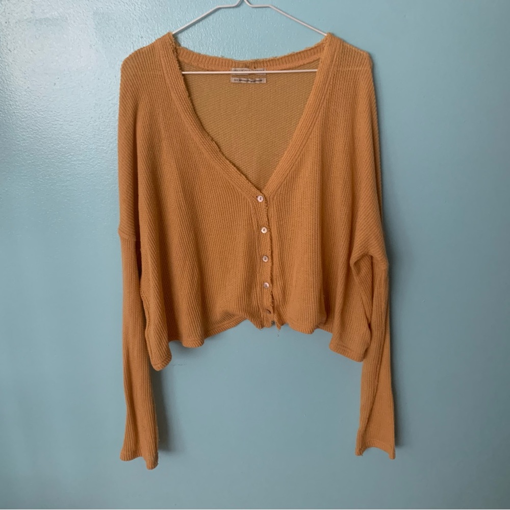 Urban Outfitters Waffle Cropped Top